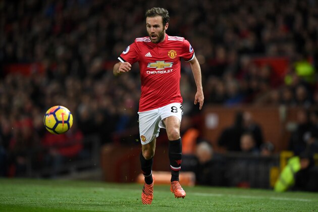 MANCHESTER, ENGLAND - NOVEMBER 18:  Juan Mata of Manchester United during the Premier League match between Manchester United and Newcastle United at Old Trafford on November 18, 2017 in Manchester, England.  (Photo by Gareth Copley/Getty Images)