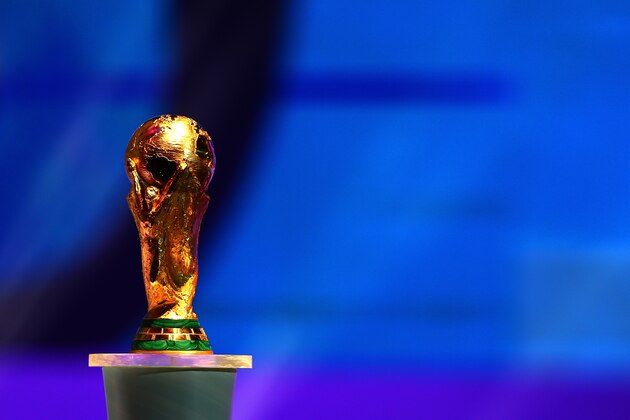 COSTA DO SAUIPE, BRAZIL - DECEMBER 06:  The World Cup trophy on stage before the Final Draw for the 2014 FIFA World Cup Brazil at Costa do Sauipe Resort on December 6, 2013 in Costa do Sauipe, Bahia, Brazil.  (Photo by Clive Mason/Getty Images)