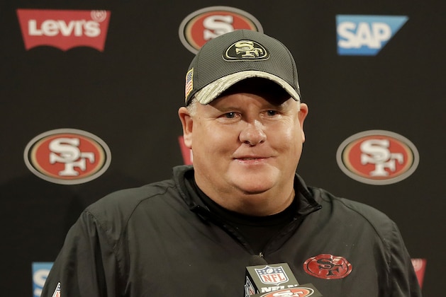 San Francisco 49ers head coach Chip Kelly speaks at a news conference after an NFL football game against the Seattle Seahawks in Santa Clara, Calif., Sunday, Jan. 1, 2017. (AP Photo/Marcio Jose Sanchez)