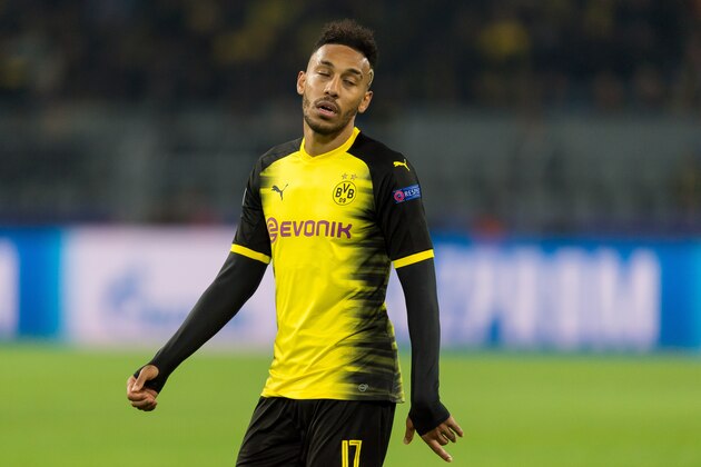 DORTMUND, GERMANY - NOVEMBER 21: Auba, Pierre-Emerick Aubameyang of Borussia Dortmund looks on during the UEFA Champions League group H match between Borussia Dortmund and Tottenham Hotspur at Signal Iduna Park on November 21, 2017 in Dortmund, Germany. (Photo by TF-Images/TF-Images via Getty Images)