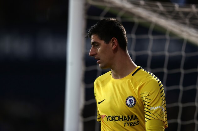WEST BROMWICH, ENGLAND - NOVEMBER 18: Chelsea goalkeeper Thibaut Courtois during the Premier League match between West Bromwich Albion and Chelsea at The Hawthorns on November 18, 2017 in West Bromwich, England. (Photo by Catherine Ivill/Getty Images)