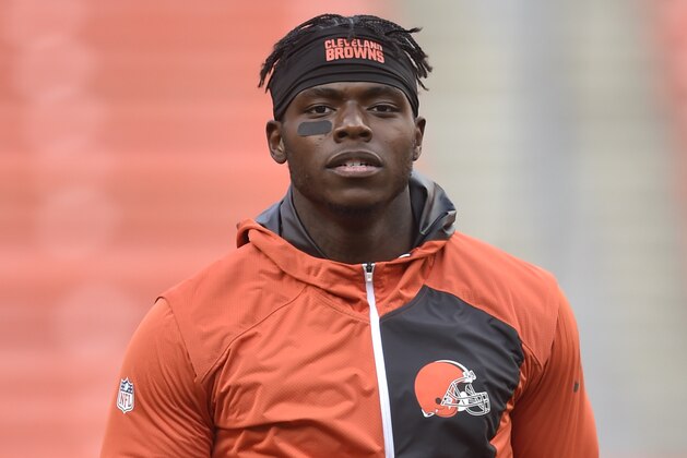 Cleveland Browns wide receiver Josh Gordon practices before an NFL preseason football game against the Chicago Bears, Thursday, Sept. 1, 2016, in Cleveland. (AP Photo/David Richard)