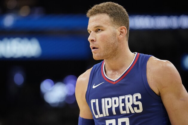 Los Angeles Clippers forward Blake Griffin walks upcourt during the second half of an NBA basketball game against the San Antonio Spurs, Tuesday, Nov. 7, 2017, in San Antonio. San Antonio won 120-107. (AP Photo/Darren Abate) Los Angeles Clippers forward Blake Griffin walks upcourt during the second half of an NBA basketball game against the San Antonio Spurs, Tuesday, Nov. 7, 2017, in San Antonio. San Antonio won 120-107. (AP Photo/Darren Abate)