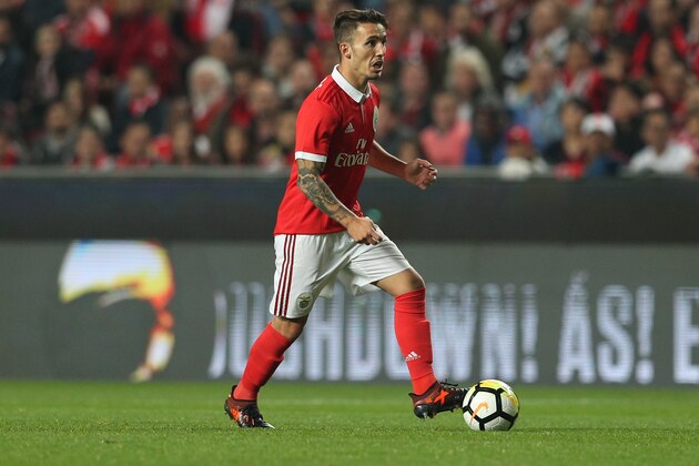 LISBON, PORTUGAL - OCTOBER 18: Benfica's defender Alejandro Grimaldo from Spain during the match between SL Benfica and FC Vitoria Setubal for the Portuguese Cup at Estadio da Luz on October 18, 2017 in Lisbon, Portugal.  (Photo by Carlos Rodrigues/Getty Images)