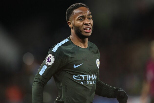 HUDDERSFIELD, ENGLAND - NOVEMBER 26: Raheem Sterling of Manchester City during the Premier League match between Huddersfield Town and Manchester City at John Smith's Stadium on November 26, 2017 in Huddersfield, England. (Photo by Robbie Jay Barratt - AMA/Getty Images)
