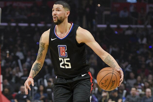 Los Angeles Clippers guard Austin Rivers in action during the second half of an NBA basketball game against the Utah Jazz in Los Angeles, Thursday, Nov. 30, 2017. The Jazz won 126-107. (AP Photo/Kelvin Kuo)