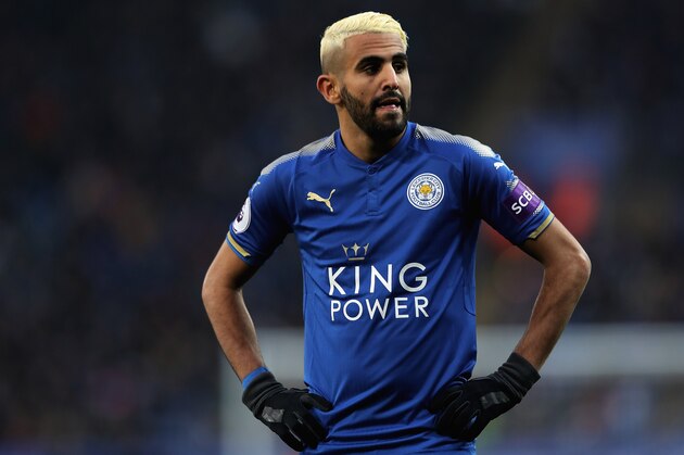 LEICESTER, ENGLAND - DECEMBER 02:  Riyad Mahrez of Leicester City in action during the Premier League match between Leicester City and Burnley at The King Power Stadium on December 2, 2017 in Leicester, England.  (Photo by Matthew Lewis/Getty Images)