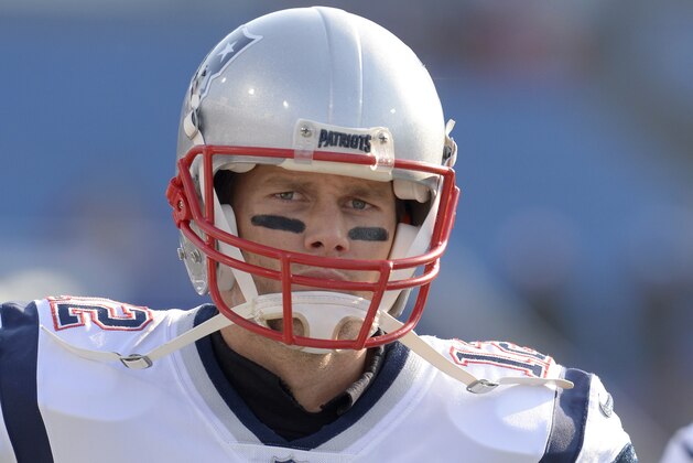 New England Patriots quarterback Tom Brady takes the field prior to an NFL football game against the Buffalo Bills, Sunday, Dec. 3, 2017, in Orchard Park, N.Y. (AP Photo/Adrian Kraus)