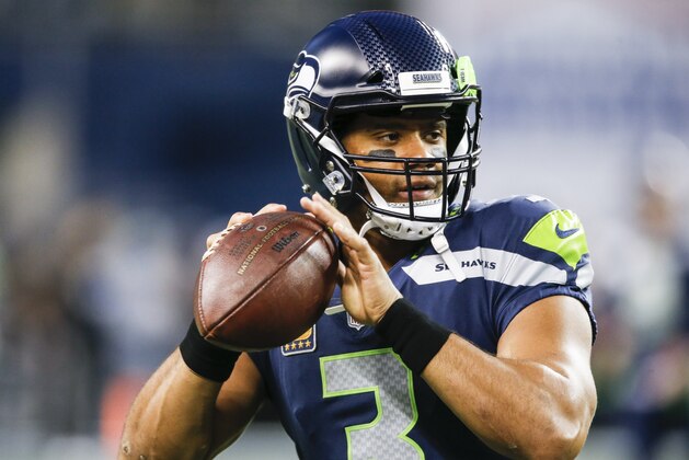 SEATTLE, WA - DECEMBER 03: Quarterback Russell Wilson #3 of the Seattle Seahawks warms up on the field before the game against the Philadelphia Eagles at CenturyLink Field on December 3, 2017 in Seattle, Washington. (Photo by Otto Greule Jr /Getty Images) SEATTLE, WA - DECEMBER 03: Quarterback Russell Wilson #3 of the Seattle Seahawks warms up on the field before the game against the Philadelphia Eagles at CenturyLink Field on December 3, 2017 in Seattle, Washington. (Photo by Otto Greule Jr /Getty Images)