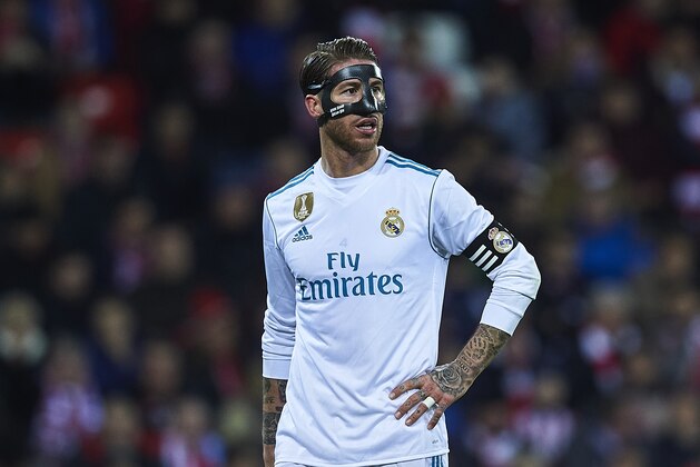 BILBAO, SPAIN - DECEMBER 02:  Sergio Ramos of Real Madrid CF looks on during the La Liga match between Athletic Club and Real Madrid at Estadio de San Mames on December 2, 2017 in Bilbao, Spain.  (Photo by Juan Manuel Serrano Arce/Getty Images)