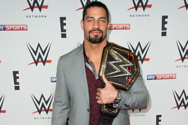 LONDON, ENGLAND - APRIL 18:  Roman Reigns arrives for WWE RAW at 02 Brooklyn Bowl on April 18, 2016 in London, England.  (Photo by Ian Gavan/Getty Images)
