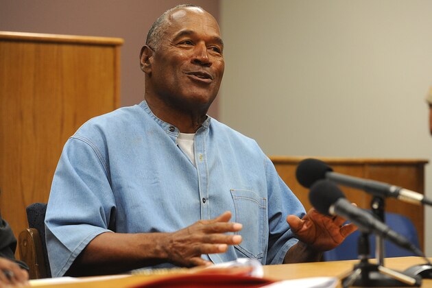 LOVELOCK, NV - JULY 20: O.J. Simpson attends a parole hearing at Lovelock Correctional Center July 20, 2017 in Lovelock, Nevada. Simpson is serving a nine to 33 year prison term for a 2007 armed robbery and kidnapping conviction. (Photo by Jason Bean-Pool/Getty Images)