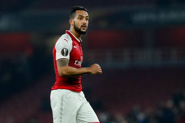 LONDON, ENGLAND - NOVEMBER 02: Theo Walcott of Arsenal looks on during UEFA Europa League Group H match between Arsenal and Red Star Belgrade (Crvena Zvezda) at The Emirates , London 2 Nov 2017 (Photo by TF-Images/TF-Images via Getty Images)