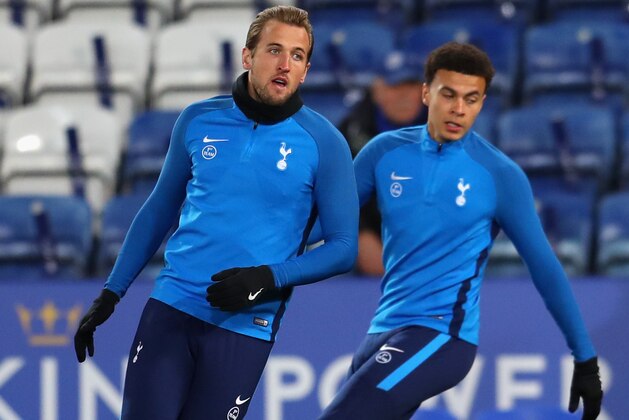 LEICESTER, ENGLAND - NOVEMBER 28: Harry Kane of Tottenham Hotspur and Dele Alli of Tottenham Hotspur warm up ahead of the Premier League match between Leicester City and Tottenham Hotspur at The King Power Stadium on November 28, 2017 in Leicester, England. (Photo by Catherine Ivill/Getty Images) LEICESTER, ENGLAND - NOVEMBER 28: Harry Kane of Tottenham Hotspur and Dele Alli of Tottenham Hotspur warm up ahead of the Premier League match between Leicester City and Tottenham Hotspur at The King Power Stadium on November 28, 2017 in Leicester, England. (Photo by Catherine Ivill/Getty Images)