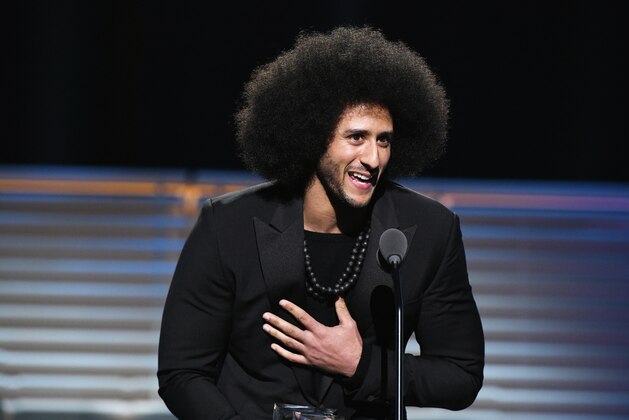 NEW YORK, NY - DECEMBER 05:  Colin Kaepernick receives the SI Muhammad Ali Legacy Award during SPORTS ILLUSTRATED 2017 Sportsperson of the Year Show on December 5, 2017 at Barclays Center in New York City.  Tune in to NBCSN on December 8 at 8 p.m. ET or Univision Deportes Network on December 9 at 8 p.m. ET to watch the one hour SPORTS ILLUSTRATED Sportsperson of the Year special.  (Photo by Slaven Vlasic/Getty Images for Sports Illustrated)