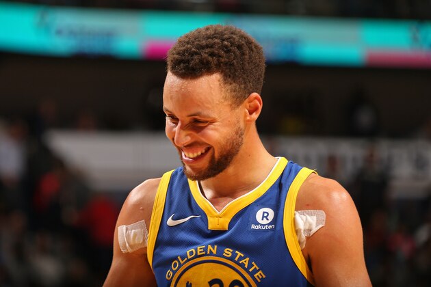 NEW ORLEANS, LA - DECEMBER 4: Stephen Curry #30 of the Golden State Warriors reacts during game against the New Orleans Pelicans on December 4, 2017 at Smoothie King Center in New Orleans, Louisiana. NOTE TO USER: User expressly acknowledges and agrees that, by downloading and or using this Photograph, user is consenting to the terms and conditions of the Getty Images License Agreement. Mandatory Copyright Notice: Copyright 2017 NBAE (Photo by Layne Murdoch/NBAE via Getty Images)