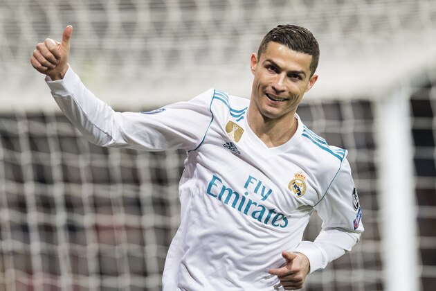MADRID, SPAIN - DECEMBER 06: Cristiano Ronaldo of Real Madrid gestures during the Europe Champions League 2017-18 match between Real Madrid and Borussia Dortmund at Santiago Bernabeu Stadium on 06 December 2017 in Madrid Spain. Photo by Diego Gonzalez / Power Sport Images