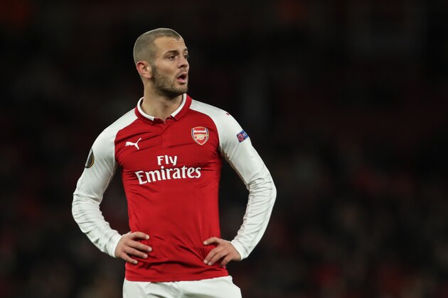 LONDON, ENGLAND - DECEMBER 07: Jack Wilshere of Arsenal during the UEFA Europa League group H match between Arsenal FC and BATE Borisov at Emirates Stadium on December 7, 2017 in London, United Kingdom. (Photo by Robbie Jay Barratt - AMA/Getty Images)