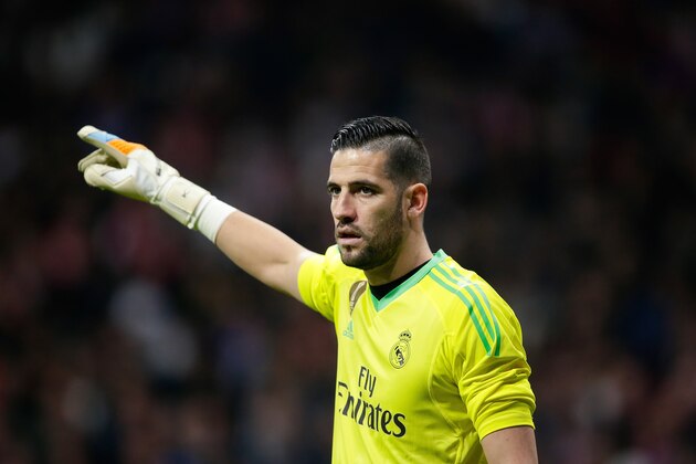 MADRID, SPAIN - NOVEMBER 18: Kiko Casilla of Real Madrid  during the Spanish Primera Division   match between Atletico Madrid v Real Madrid at the Estadio Wanda Metropolitano on November 18, 2017 in Madrid Spain (Photo by Eric Verhoeven/Soccrates/Getty Images)