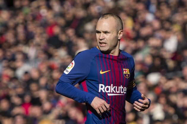 BARCELONA, SPAIN - DECEMBER 02: Andres Iniesta of FC Barcelona during the La Liga 2017-18 match between FC Barcelona and RC Celta de Vigo at Camp Nou Stadium on 02 December 2017 in Barcelona, Spain. (Photo by Power Sport Images/Getty Images)