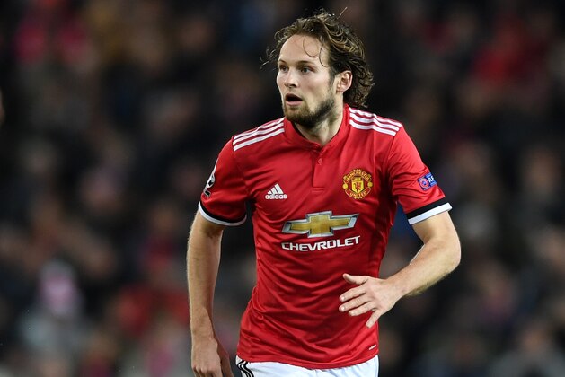 Daley Blind of Manchester United during the UEFA Champions League group A match between Manchester United and CSKA Moskva at Old Trafford on December 5, 2017 in Manchester, United Kingdom.  (Photo by Gareth Copley/Getty Images)