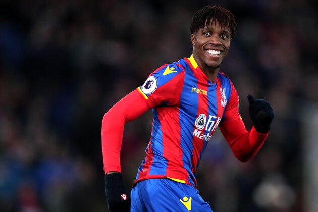 LONDON, ENGLAND - DECEMBER 12:  Wilfried Zaha of Crystal Palace during the Premier League match between Crystal Palace and Watford at Selhurst Park on December 12, 2017 in London, England.  (Photo by Dan Istitene/Getty Images)