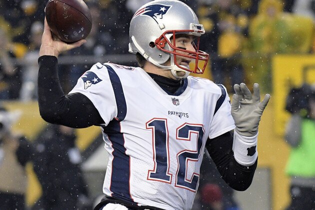 New England Patriots quarterback Tom Brady (12) throws a pass during the first half of an NFL football game against the Pittsburgh Steelers in Pittsburgh, Sunday, Dec. 17, 2017. (AP Photo/Don Wright)
