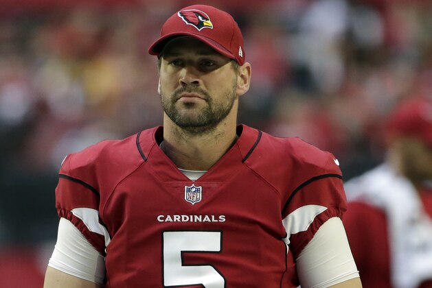 Arizona Cardinals quarterback Drew Stanton (5) during the second half of an NFL football game against the Tennessee Titans, Sunday, Dec.10, 2017, in Glendale, Ariz. (AP Photo/Rick Scuteri)