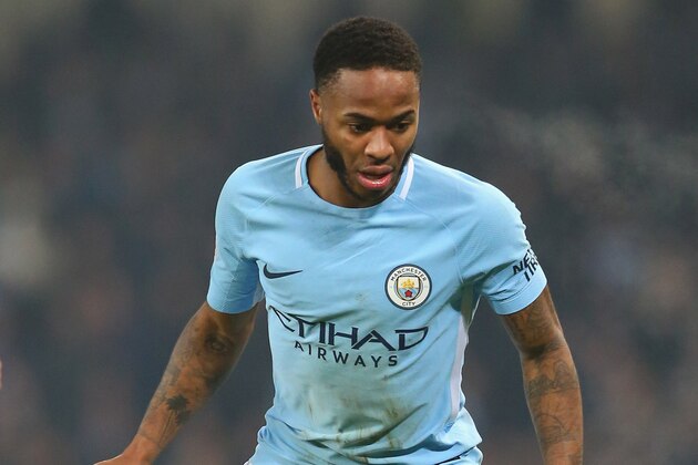 MANCHESTER, ENGLAND - DECEMBER 16:  Raheem Sterling of Manchester City during the Premier League match between Manchester City and Tottenham Hotspur at Etihad Stadium on December 16, 2017 in Manchester, England.  (Photo by Alex Livesey - Danehouse/Getty Images)