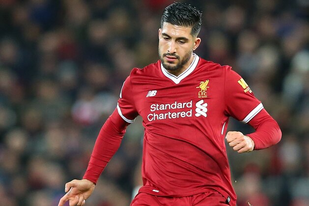 LIVERPOOL, ENGLAND - DECEMBER 13:  Emre Can of Liverpool during the Premier League match between Liverpool and West Bromwich Albion at Anfield on December 13, 2017 in Liverpool, England.  (Photo by Alex Livesey - Danehouse/Getty Images)