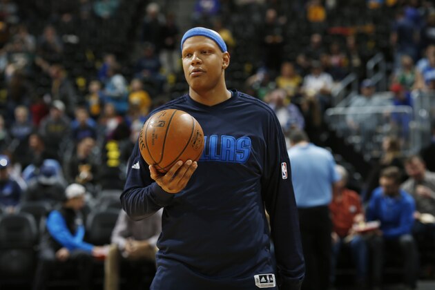 Dallas Mavericks forward Charlie Villanueva (3) in the first half of an NBA basketball game Monday, March 28, 2016, in Denver. (AP Photo/David Zalubowski)