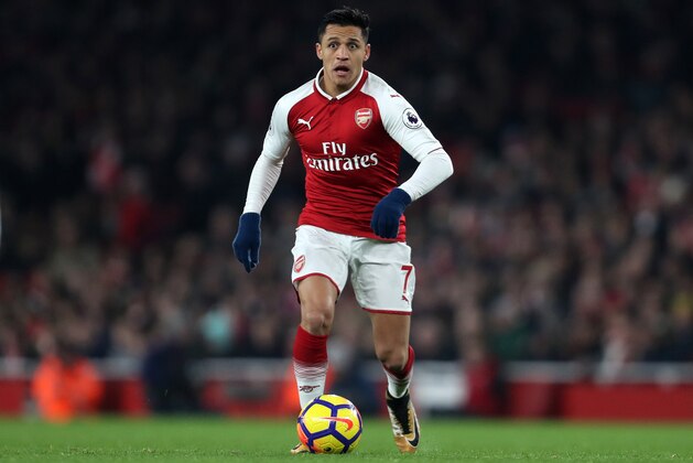 LONDON, ENGLAND - DECEMBER 02: Alexis Sanchez of Arsenal during the Premier League match between Arsenal and Manchester United at Emirates Stadium on December 2, 2017 in London, England. (Photo by James Baylis - AMA/Getty Images)