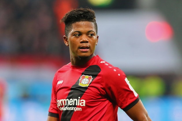 LEVERKUSEN, GERMANY - OCTOBER 28: Leon Bailey of Leverkusen looks on during the Bundesliga match between Bayer 04 Leverkusen and 1. FC Koeln at BayArena on October 28, 2017 in Leverkusen, Germany. (Photo by TF-Images/TF-Images via Getty Images)