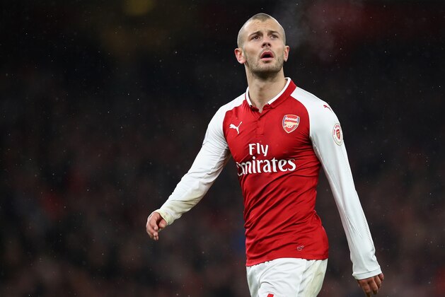 LONDON, ENGLAND - DECEMBER 16:  Jack Wilshire of Arsenal looks on during the Premier League match between Arsenal and Newcastle United at Emirates Stadium on December 16, 2017 in London, England.  (Photo by Julian Finney/Getty Images)
