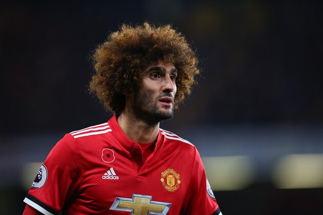 LONDON, ENGLAND - NOVEMBER 05: Marouane Fellaini of Manchester United during the Premier League match between Chelsea and Manchester United at Stamford Bridge on November 5, 2017 in London, England. (Photo by Catherine Ivill - AMA/Getty Images)