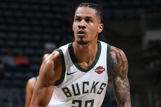 Milwaukee, WI - OCTOBER 4: Gerald Green #28 of the Milwaukee Bucks shoots the ball during a preseason game against the Indiana Pacers on October 4, 2017 at the BMO Harris Bradley Center in Milwaukee, Wisconsin. NOTE TO USER: User expressly acknowledges and agrees that, by downloading and or using this Photograph, user is consenting to the terms and conditions of the Getty Images License Agreement. Mandatory Copyright Notice: Copyright 2017 NBAE (Photo by Gary Dineen/NBAE via Getty Images)