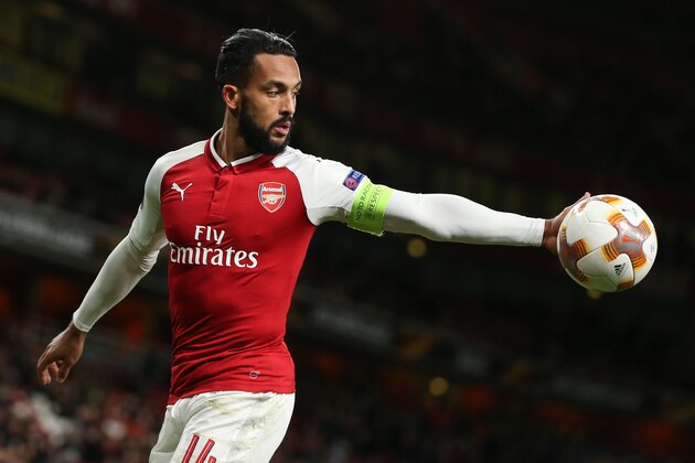 LONDON, ENGLAND - DECEMBER 07: Theo Walcott of Arsenal during the UEFA Europa League group H match between Arsenal FC and BATE Borisov at Emirates Stadium on December 7, 2017 in London, United Kingdom. (Photo by Robbie Jay Barratt - AMA/Getty Images)