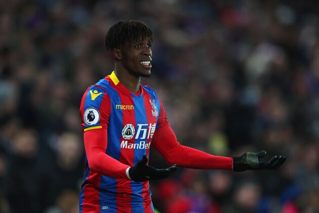 LONDON, ENGLAND - DECEMBER 28:  Wilfried Zaha of Crystal Palace reacts during the Premier League match between Crystal Palace and Arsenal at Selhurst Park on December 28, 2017 in London, England.  (Photo by Dan Istitene/Getty Images)