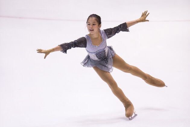 HONG KONG, HONG KONG - AUGUST 03: Alysa Liu of USA competes in Advanced Novice Girls group during the Asian Open Figure Skating Trophy 2017 on August 3, 2017 in Hong Kong, Hong Kong. (Photo by Power Sport Images/Getty Images)