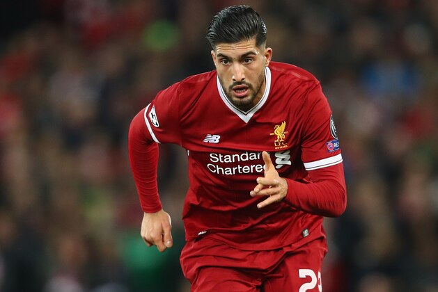 LIVERPOOL, ENGLAND - DECEMBER 06:  Emre Can of Liverpool in action during the UEFA Champions League group E match between Liverpool FC and Spartak Moskva at Anfield on December 6, 2017 in Liverpool, United Kingdom.  (Photo by Clive Brunskill/Getty Images)