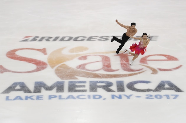 Maia Shibutani and Alex Shibutani, of the United States, perform during the ice dance short dance at the Skate America, Saturday, Nov. 25, 2017, in Lake Placid, N.Y. (AP Photo/Julie Jacobson) Maia Shibutani and Alex Shibutani, of the United States, perform during the ice dance short dance at the Skate America, Saturday, Nov. 25, 2017, in Lake Placid, N.Y. (AP Photo/Julie Jacobson)
