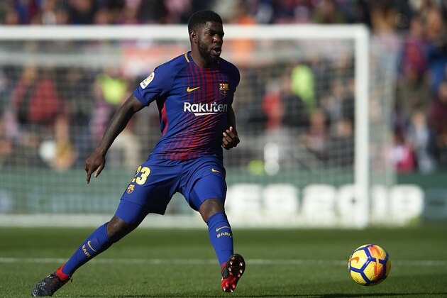 BARCELONA, SPAIN - DECEMBER 02: Samuel Umtiti of Barcelona in action during the La Liga match between Barcelona and Celta de Vigo at Camp Nou on December 2, 2017 in Barcelona, Spain. (Photo by Manuel Queimadelos Alonso/Getty Images) BARCELONA, SPAIN - DECEMBER 02: Samuel Umtiti of Barcelona in action during the La Liga match between Barcelona and Celta de Vigo at Camp Nou on December 2, 2017 in Barcelona, Spain. (Photo by Manuel Queimadelos Alonso/Getty Images)