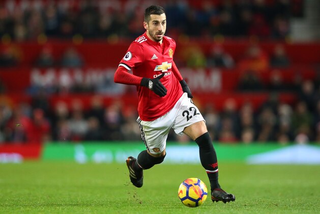 MANCHESTER, ENGLAND - DECEMBER 26:  Henrikh Mkhitaryan of Manchester United during the Premier League match between Manchester United and Burnley at Old Trafford on December 26, 2017 in Manchester, England.  (Photo by Alex Livesey/Getty Images)