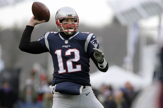 New England Patriots quarterback Tom Brady passes against the New York Jets during the first half of an NFL football game, Sunday, Dec. 31, 2017, in Foxborough, Mass. (AP Photo/Steven Senne)