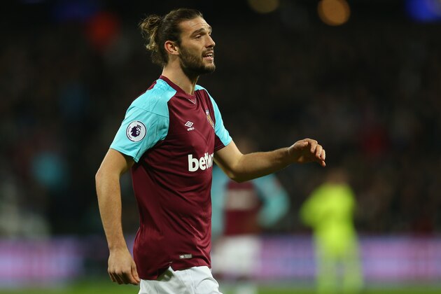 LONDON, ENGLAND - DECEMBER 23: Andy Carroll of West Ham United during the Premier League match between West Ham United and Newcastle United at London Stadium on December 23, 2017 in London, England. (Photo by Steve Bardens/Getty Images)