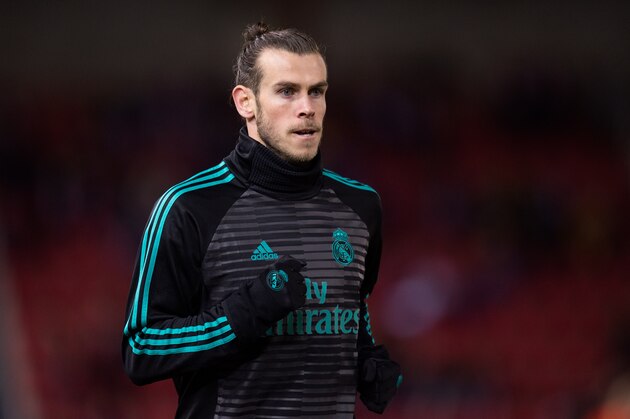 SORIA, SPAIN - JANUARY 04: Gareth Bale of Real Madrid warms up ahead of the Copa del Rey match between Numancia and Real Madrid at Nuevo Estadio Los Pajarito on January 4, 2018 in Soria, Spain. (Photo by Denis Doyle/Getty Images)