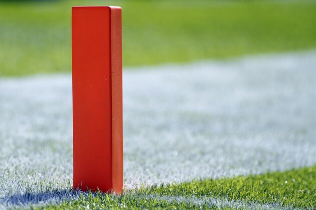 PITTSBURGH, PA - OCTOBER 13:  A detailed view of a pylon during the game between the Pittsburgh Panthers and the Louisville Cardinals on October 13, 2012 at Heinz Field in Pittsburgh, Pennsylvania.  (Photo by Justin K. Aller/Getty Images)