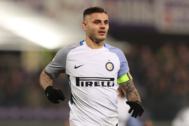 FLORENCE, ITALY - JANUARY 05: Mauro Icardi of FC Internazionale in action during the serie A match between ACF Fiorentina and FC Internazionale at Stadio Artemio Franchi on January 5, 2018 in Florence, Italy.  (Photo by Gabriele Maltinti/Getty Images)