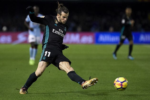 VIGO, SPAIN - JANUARY 07:  Gareth Bale of Real Madrid in action during the La Liga match between Celta de Vigo and Real Madrid at Estadio de Balaidos on January 7, 2018 in Vigo, Spain.  (Photo by fotopress/Getty Images)