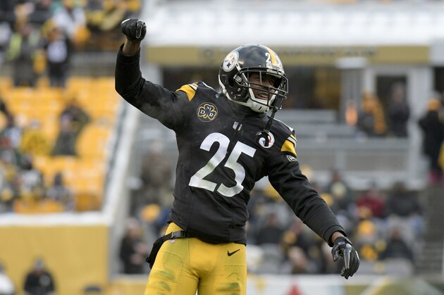 Pittsburgh Steelers cornerback Artie Burns (25) during the second half of an NFL football game against the Cleveland Browns in Pittsburgh, Sunday, Dec. 31, 2017. (AP Photo/Don Wright)